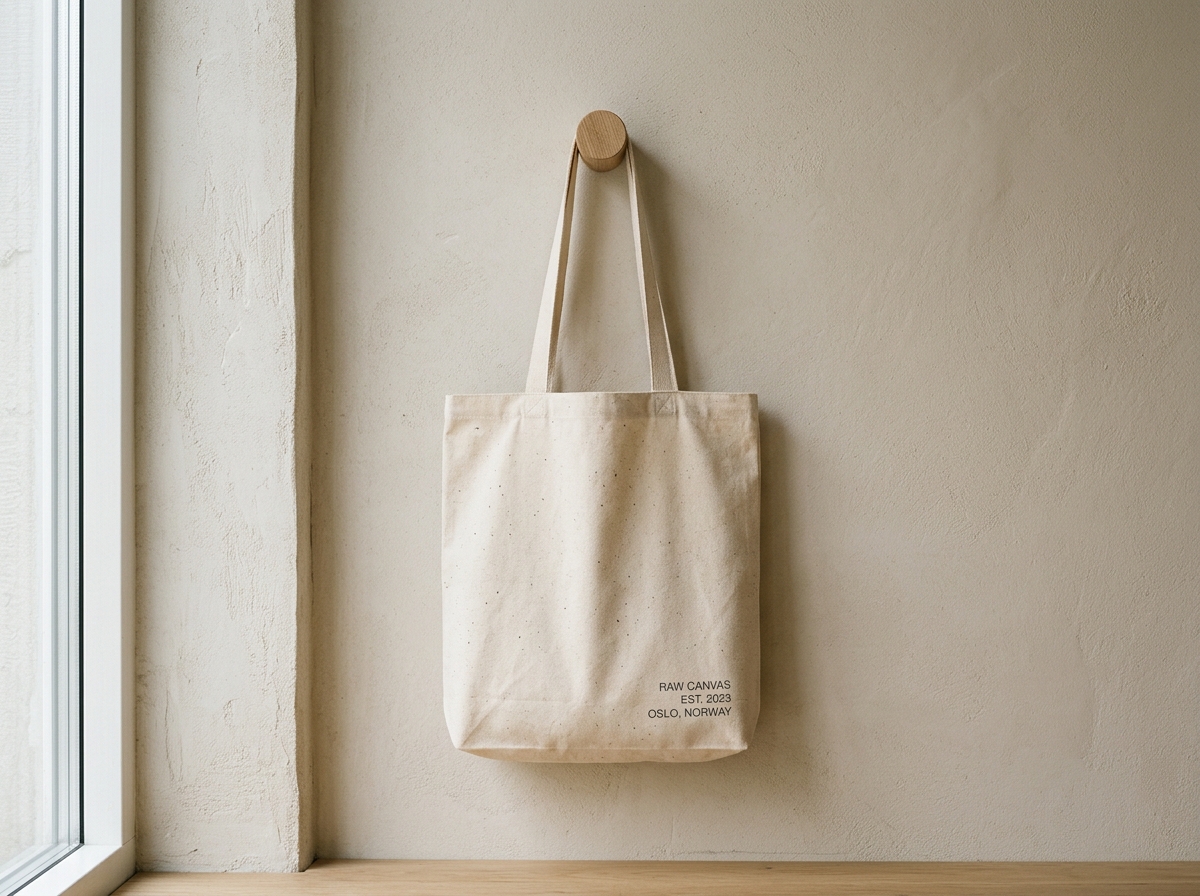 Minimalist Natural Canvas Shopper